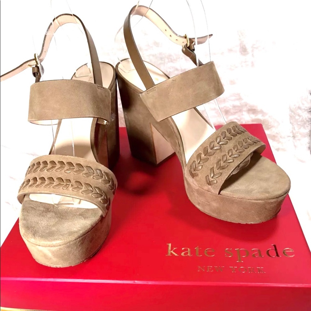 🆕 Kate Spade Tobacco Vaccheta Suede Heel Sz 9.5